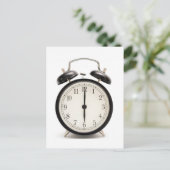 Zuhause-Zeit! Niedliche Vintage Uhr Postkarte (Stehend Vorderseite)