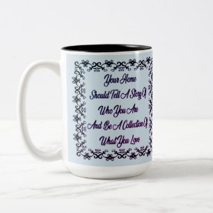 Zuhause-Zitat-Kaffee-Tasse Zweifarbige Tasse
