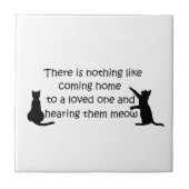 Zuhause zu einer Katze Fliese (Vorderseite)