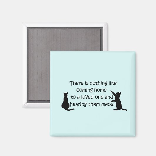 Zuhause zu einer Katze Magnet (Vorderseite/Rückseite)