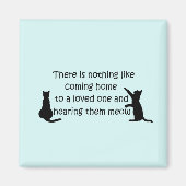 Zuhause zu einer Katze Magnet (Vorne)