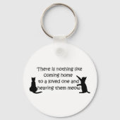 Zuhause zu einer Katze Schlüsselanhänger (Vorderseite)