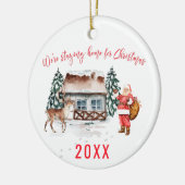 Zuhause zu Weihnachten | Funny 2020 Keramik Ornament (Links)