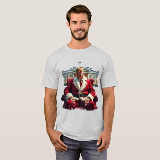 Zuhause zu Weihnachten - Funny Trump Weihnachten T-Shirt (Vorne ganz)