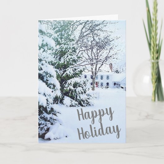 Zuhause zu Weihnachten Karte (Vorderseite)