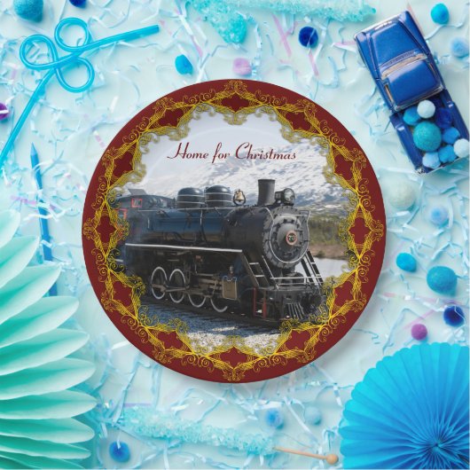 Zuhause zu Weihnachten Pappteller (Party)