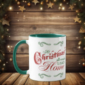 Zuhause zu Weihnachten Tasse