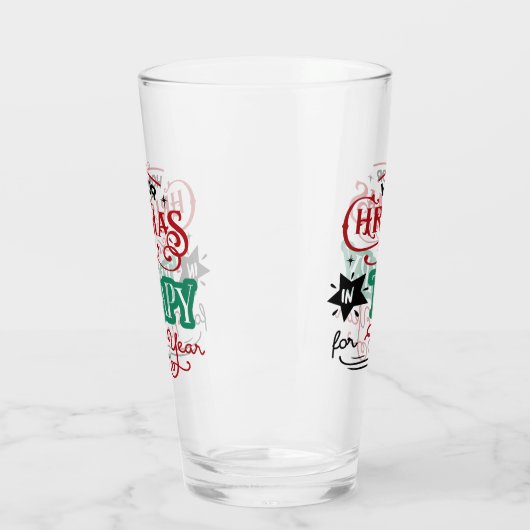 Zuhause zu Weihnachten und Therapie | Funny Sarcas Glas (Links)