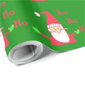 Zuhause zu Weihnachten Von Santa HoHoHo! Geschenkpapier (Rolleneckpunkt)