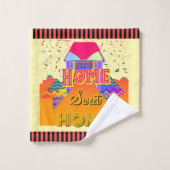 Zuhause Zuhause Sweet Zuhause Yellow Badhandtuch Set (Waschlappen)