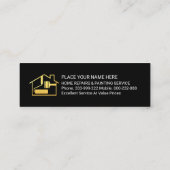 Zuhause zum Anmalen von Goldwalzenpinseln Mini Visitenkarte (Rückseite)