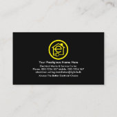 Zuhause zum Aufladen des weißen Blitzgeräts Visitenkarte (Rückseite)