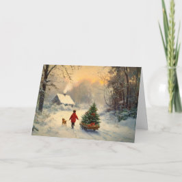 Zuhause zum Feiertagsjubeln Karte