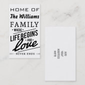 Zuhause zum Hinzufügen von Liebe-Karten für Ihren Visitenkarte (Vorne/Hinten)