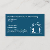 Zuhause zum Umbauen von Dienstleistungen Visitenkarte (Vorderseite)