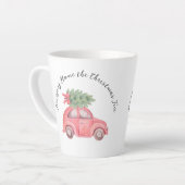 Zuhause zum Weihnachtsbaum bringen, Latte-Tasse Milchtasse (Linke Ecke)