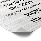 Zuhause zum Zitat "Schöne Freiheit" Poster (Ecke)