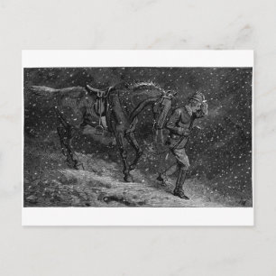 Zuhause zur Liebe in einer Hütte Postkarte