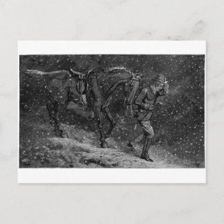 Zuhause zur Liebe in einer Hütte Postkarte