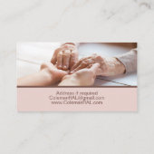 Zuhause zur Pflege von Wohngebäuden Visitenkarte (Rückseite)