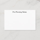 Zuhause zur Vorbereitung auf die Cremierung Visitenkarte (Rückseite)