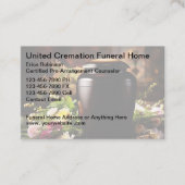 Zuhause zur Vorbereitung auf die Cremierung Visitenkarte (Vorderseite)