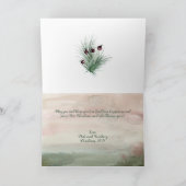 Zuhause zur Weihnachtslandschaft des Baumes Karte (Innenseite)