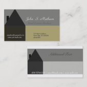 Zuhauseberufliches Realtor-Schwarz-Grau Visitenkarte (Vorne/Hinten)