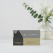 Zuhauseberufliches Realtor-Schwarz-Grau Visitenkarte (Stehend Vorderseite)