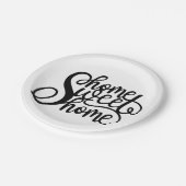 Zuhausebonbon-Zuhause Pappteller (Schrägansicht)