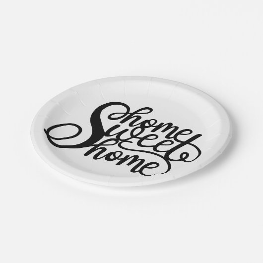 Zuhausebonbon-Zuhause Pappteller (Schrägansicht)