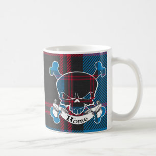 Zuhausetartan-Schädel Kaffeetasse