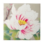 Zuigetsu Ikeda japanische Blumenkunst rosa Kamelie Fliese (Vorderseite)