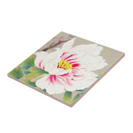 Zuigetsu Ikeda japanische Blumenkunst rosa Kamelie Fliese