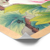 Zuigetsu Ikeda Pink Camellia japanische Blume Art Poster (Ecke)