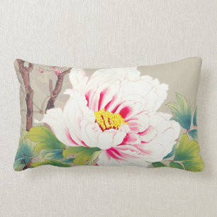 Zuigetsu Ikeda Pink Camellia japanische Blumenkuns Lendenkissen