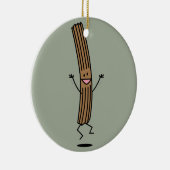 Zujubelndes springendes Churro Keramik Ornament (Rechts)