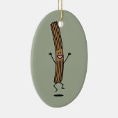 Zujubelndes springendes Churro Keramikornament (Rechts)
