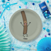 Zujubelndes springendes Churro Pappteller (Party)