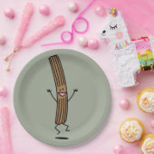 Zujubelndes springendes Churro Pappteller (Party)