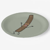 Zujubelndes springendes Churro Pappteller (Schrägansicht)