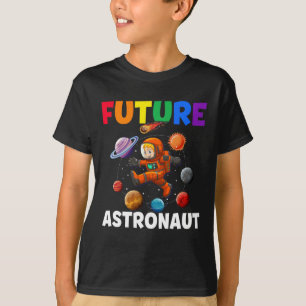 Zukunft Astronaut Kinder Raumanzug Planeten Wissen T-Shirt