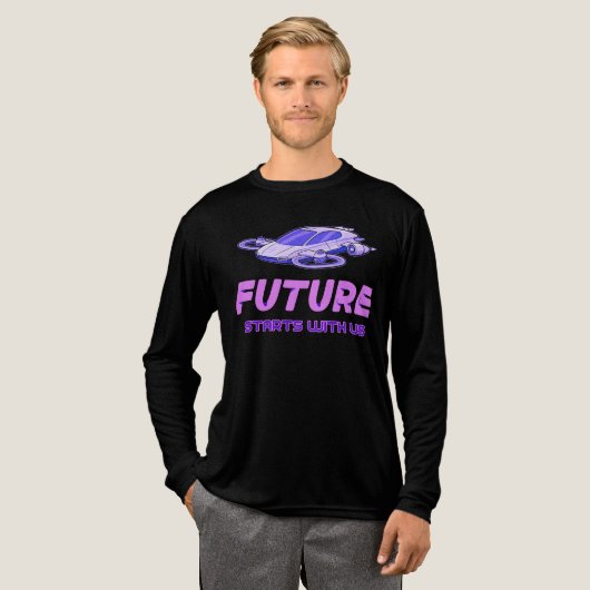 Zukunft beginnt mit uns Tri-Blend shirt (Volle Vorderseite)