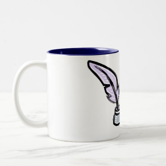 Zukunft-berühmte Verfasser-Tasse Zweifarbige Tasse (Links)