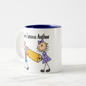 Zukunft-berühmter Autor Zweifarbige Tasse (Vorderseite Links)