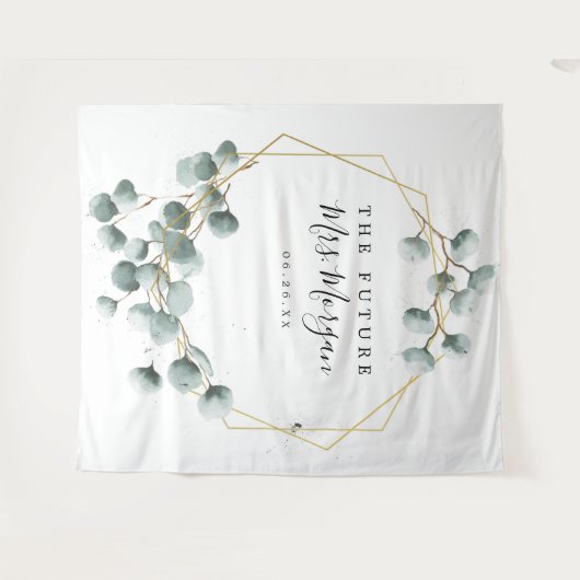 Zukunft Brautparty Hintergrund Grünen Wandteppich (Vorderseite (Horizontal))