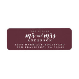 Zukunft Burgund Wedding Rücksendeadresse