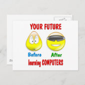 Zukunft der Computer Postkarte (Vorne/Hinten)