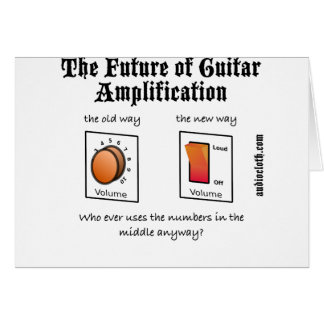Zukunft der Gitarren-Verstärkung auf Weiß