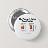 Zukunft der Gitarren-Verstärkung auf Weiß Button (Vorne & Hinten)